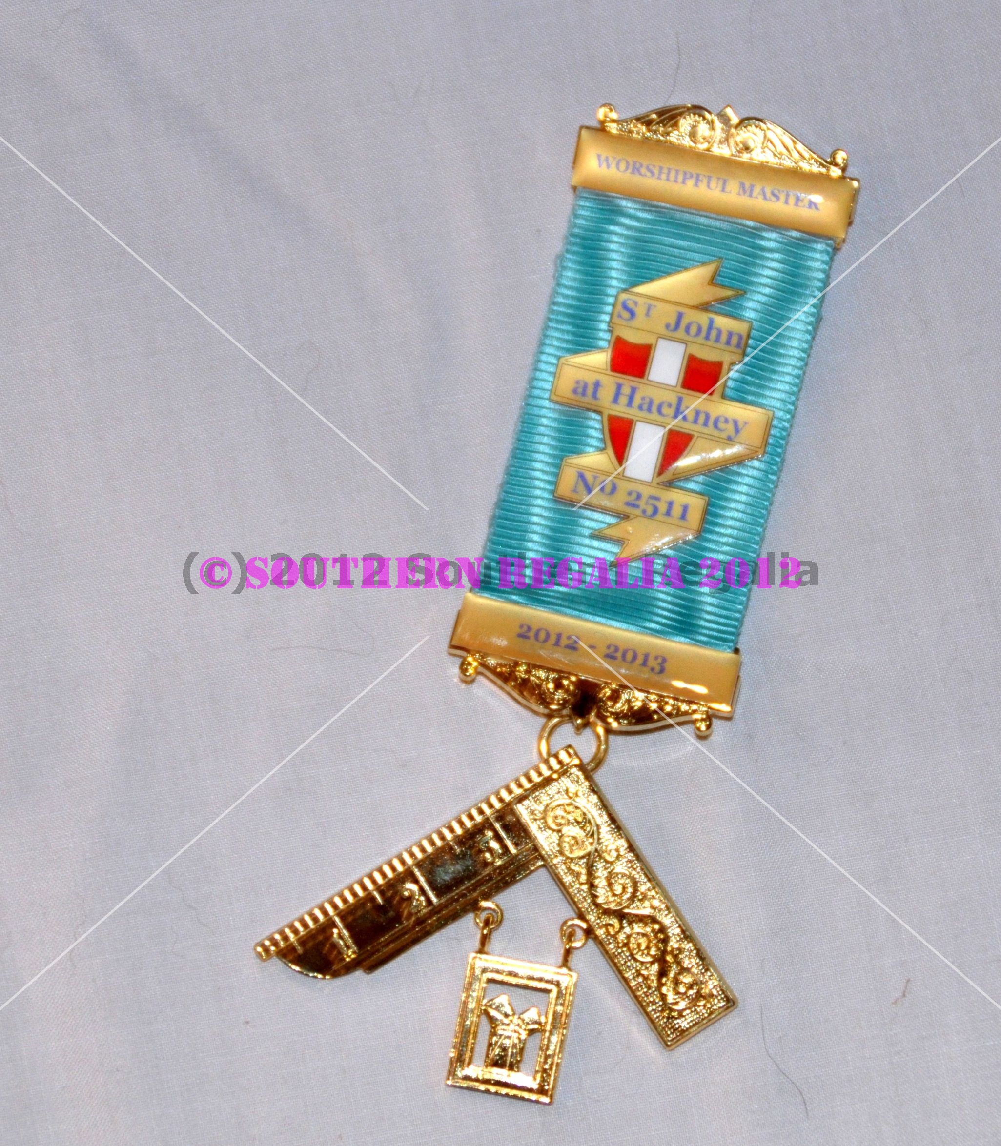 Craft Past Masters Breast Jewel - Gilt with Bespoke Crest & Bars